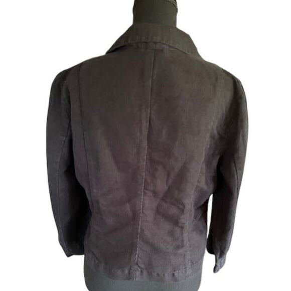GAP Women’s Black Linen Cotton Blazer Jacket Size 12 - Picture 3 of 6